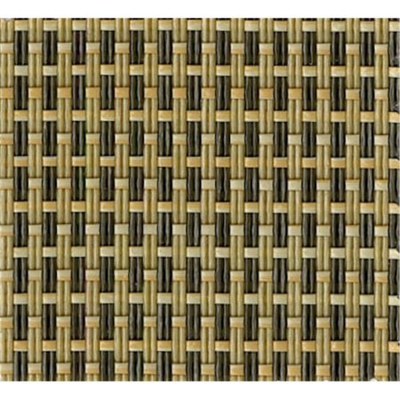 LATESTLUXURY 3007506 Woven Vinyl Coated Polyester Mesh Fabric; Straw Mat Cognac LA1364761